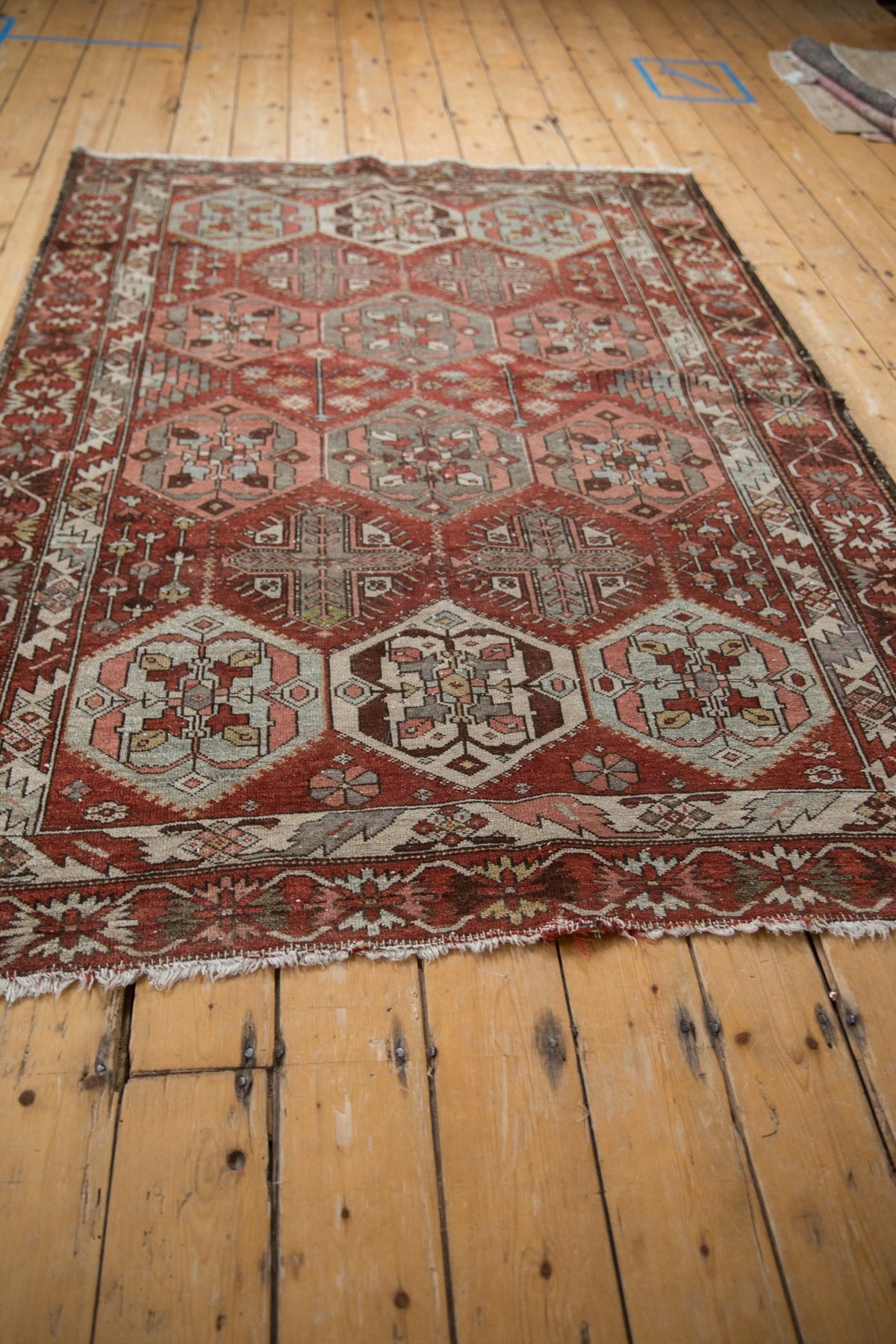 4.5x6.5 Vintage Distressed Baktiari Rug