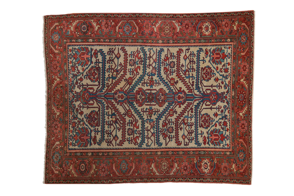 5x6 Antique Fine Malayer Square Rug