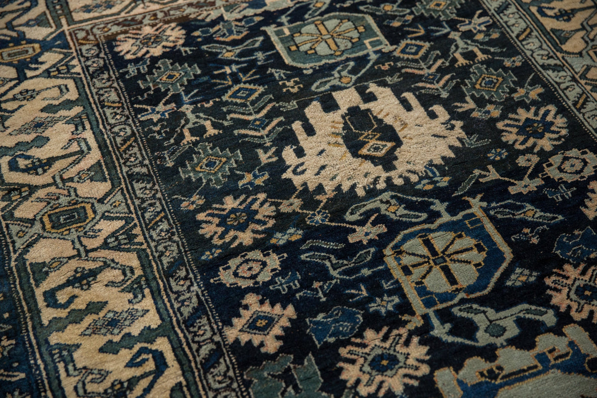 4.5x5 Vintage Bijar Square Rug