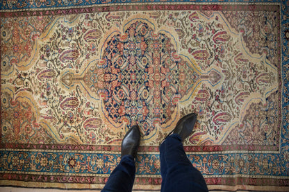 4.5x6.5 Vintage Fine Distressed Malayer Rug