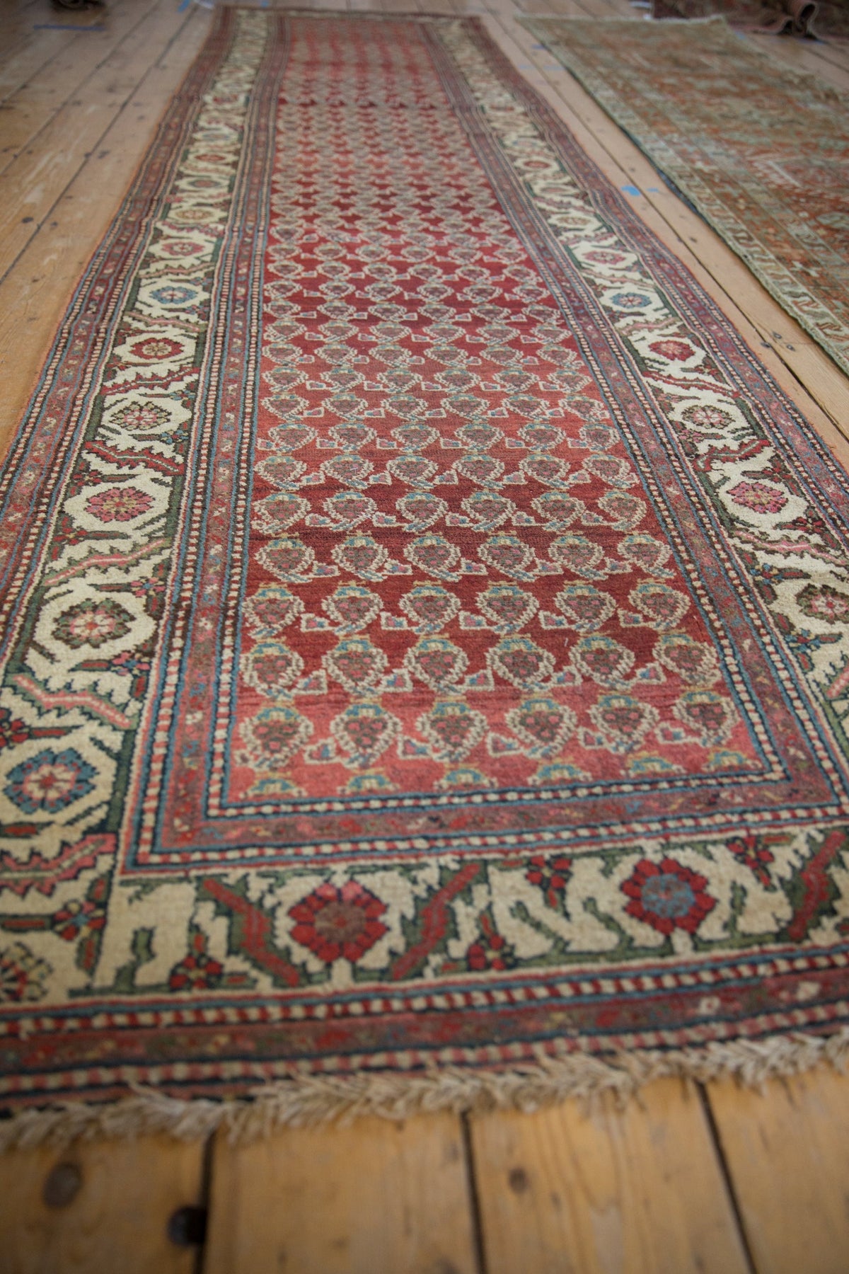 3.5x12 Vintage Hamadan Rug Runner