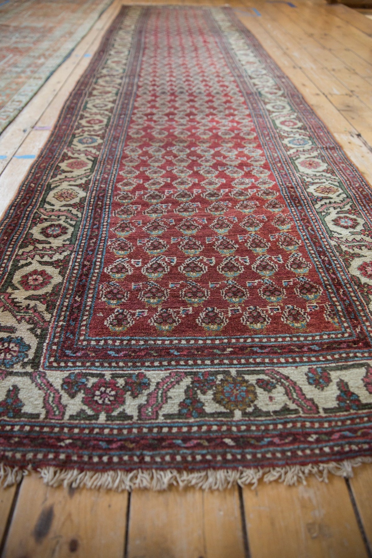 3.5x12 Vintage Hamadan Rug Runner