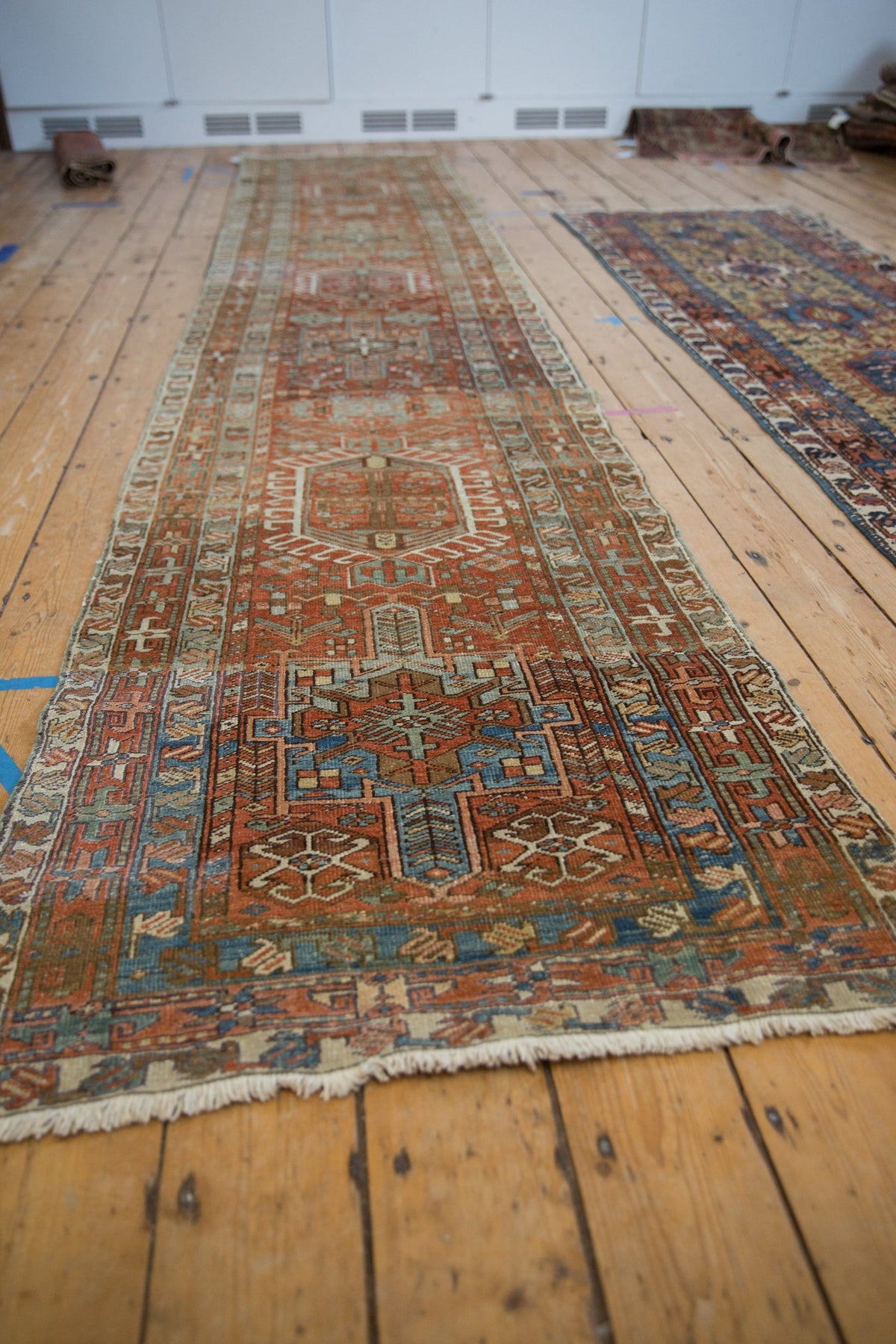 2.5x14 Vintage Fine Distressed Karaja Rug Runner