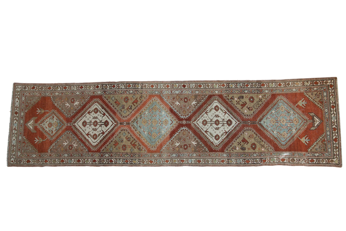 3.5x13 Vintage Distressed Malayer Rug Runner