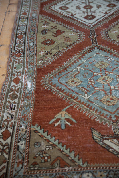 3.5x13 Vintage Distressed Malayer Rug Runner