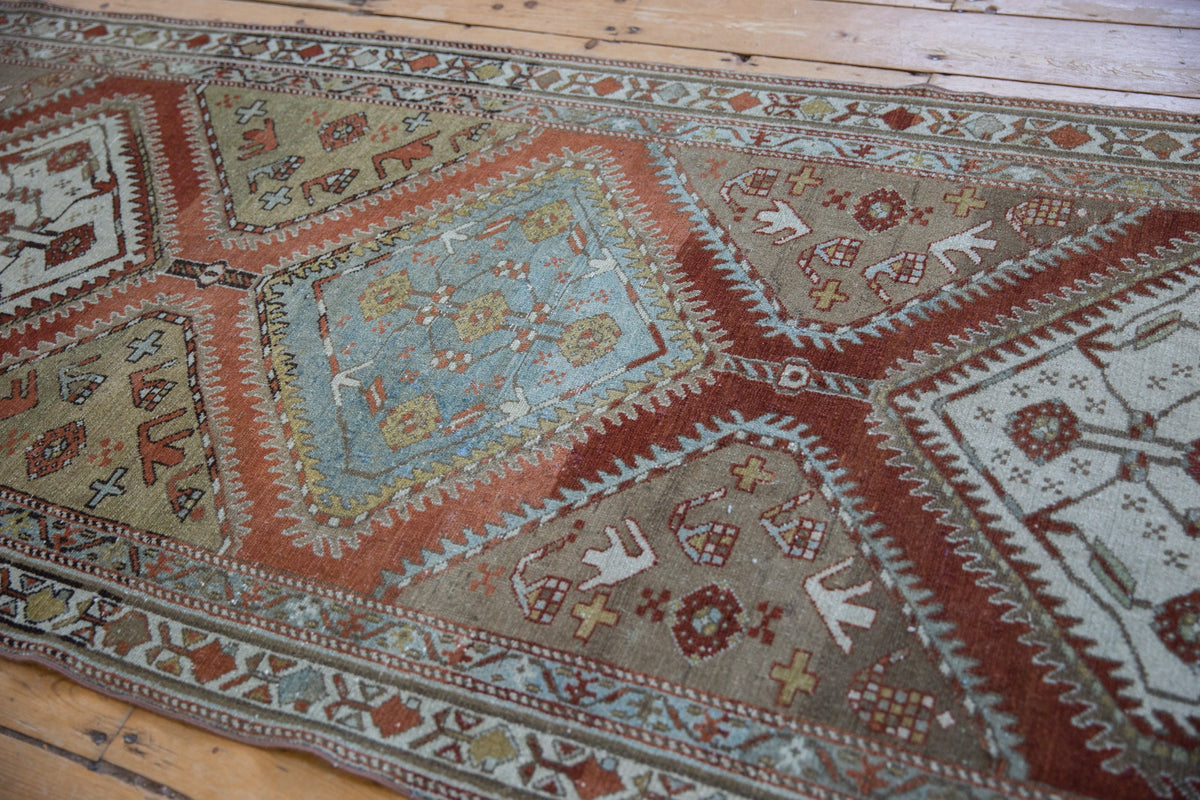 3.5x13 Vintage Distressed Malayer Rug Runner