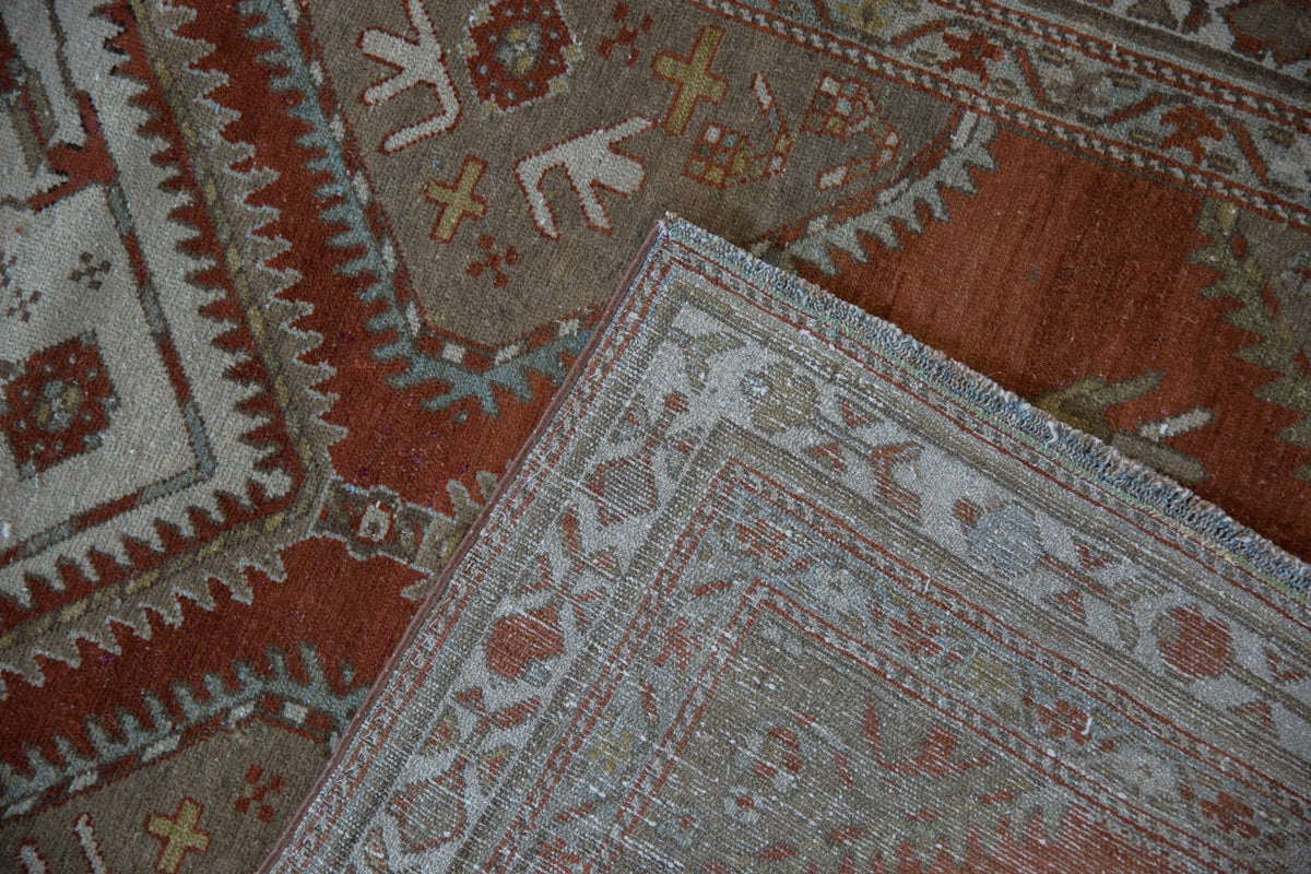 3.5x13 Vintage Distressed Malayer Rug Runner