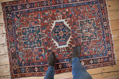 3.5x4.5 Vintage Karaja Square Rug