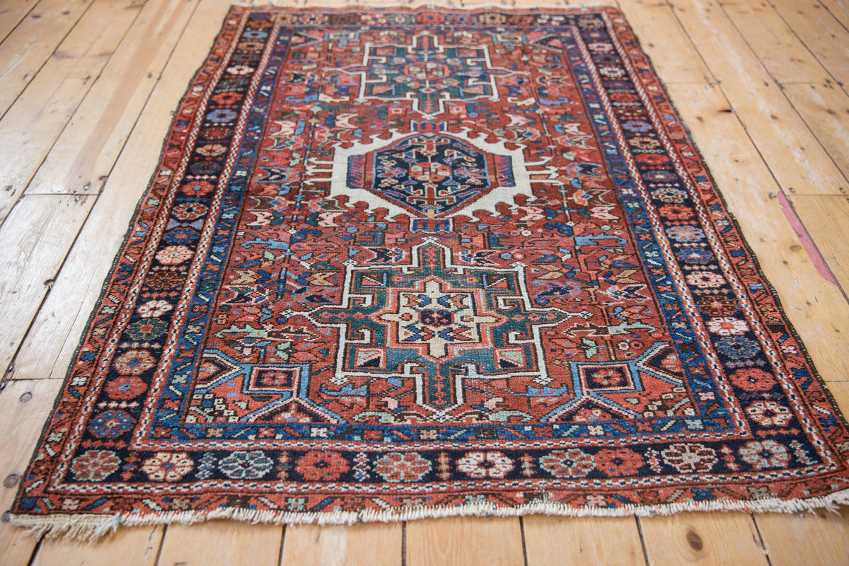 3.5x4.5 Vintage Karaja Square Rug