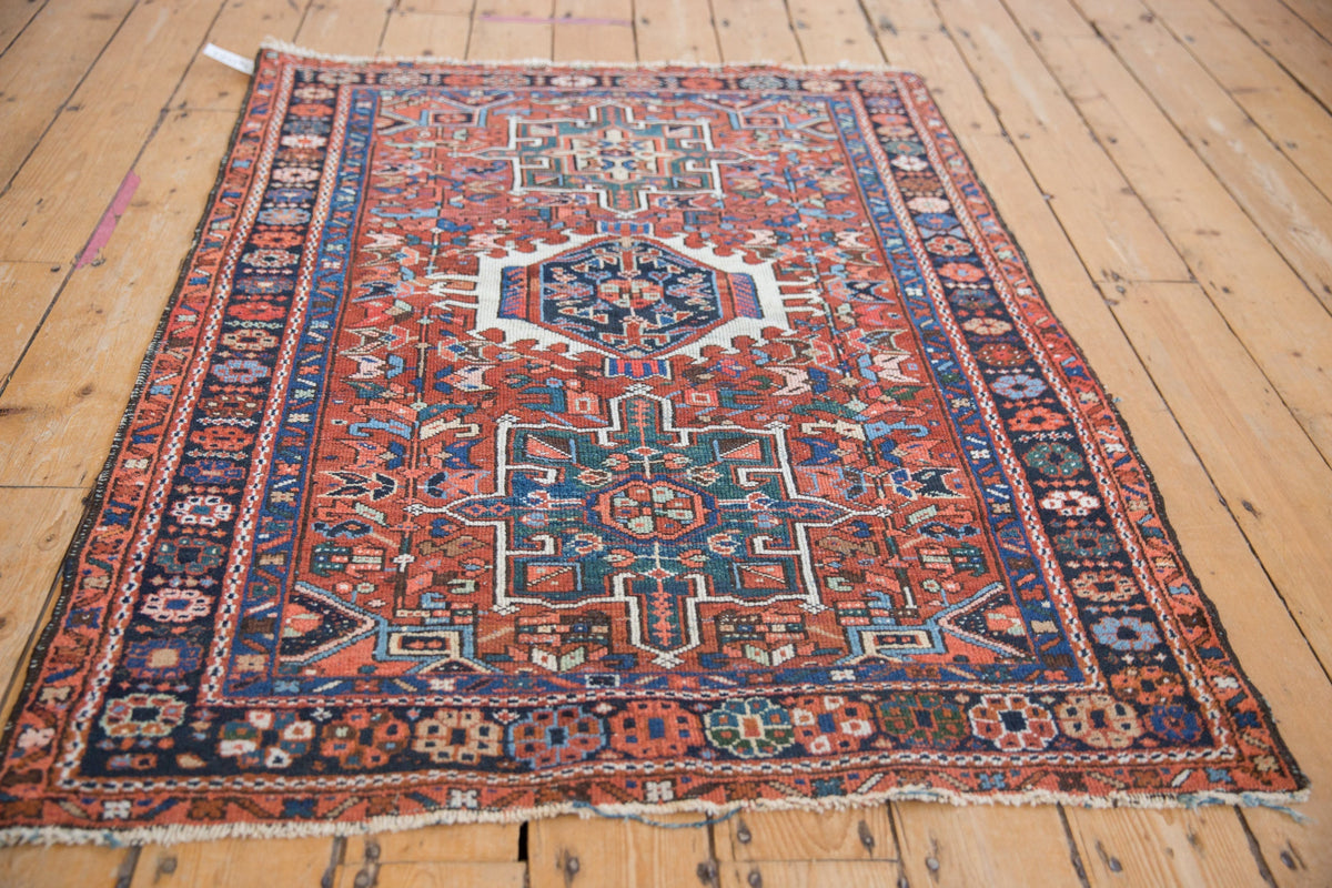 3.5x4.5 Vintage Karaja Square Rug