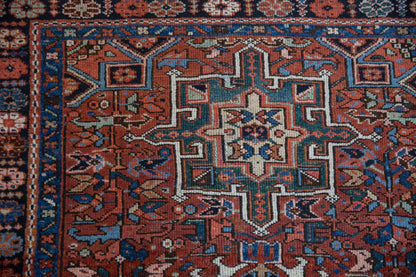 3.5x4.5 Vintage Karaja Square Rug