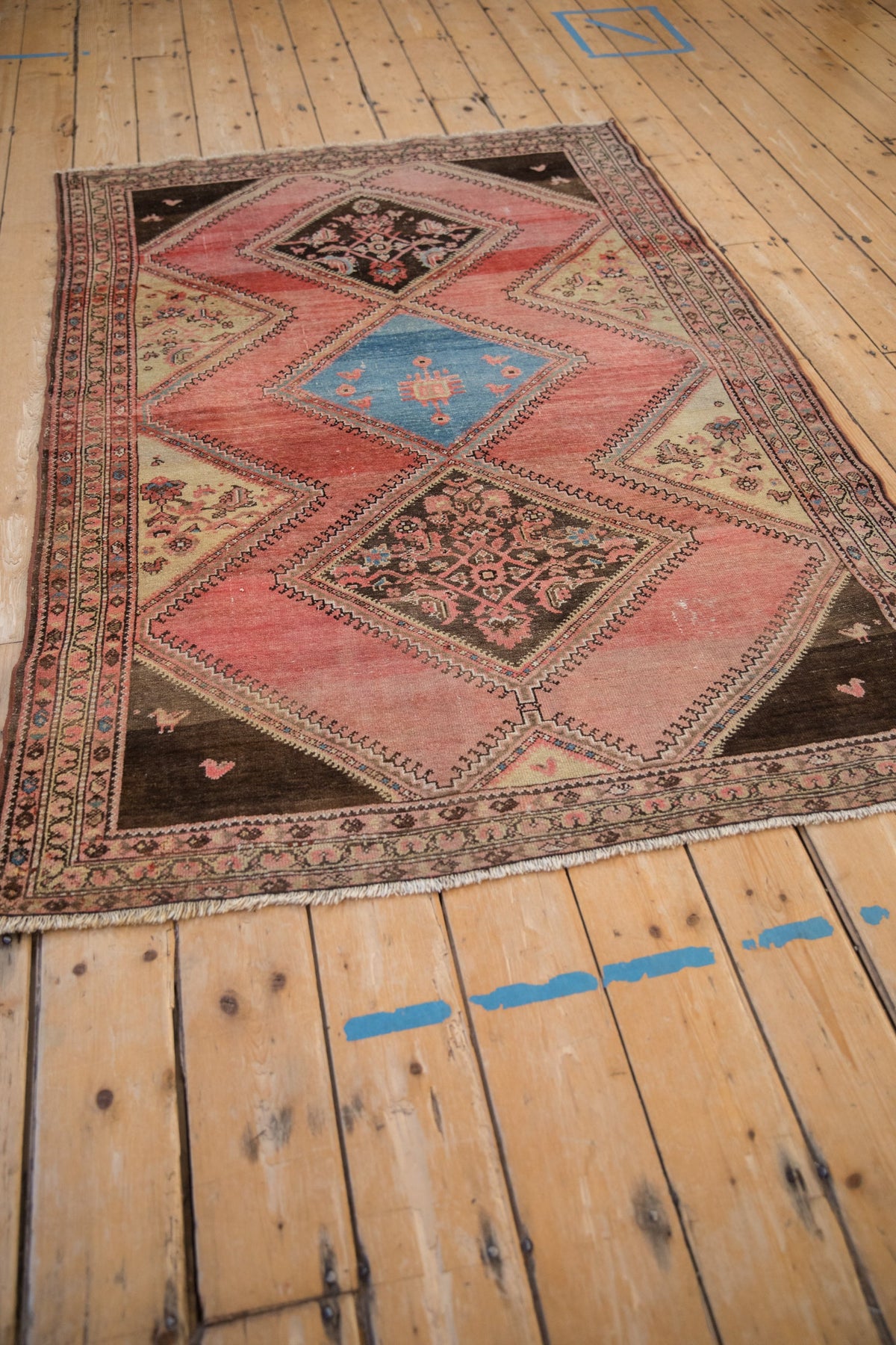 4x6.5 Vintage Fine Distressed Malayer Rug