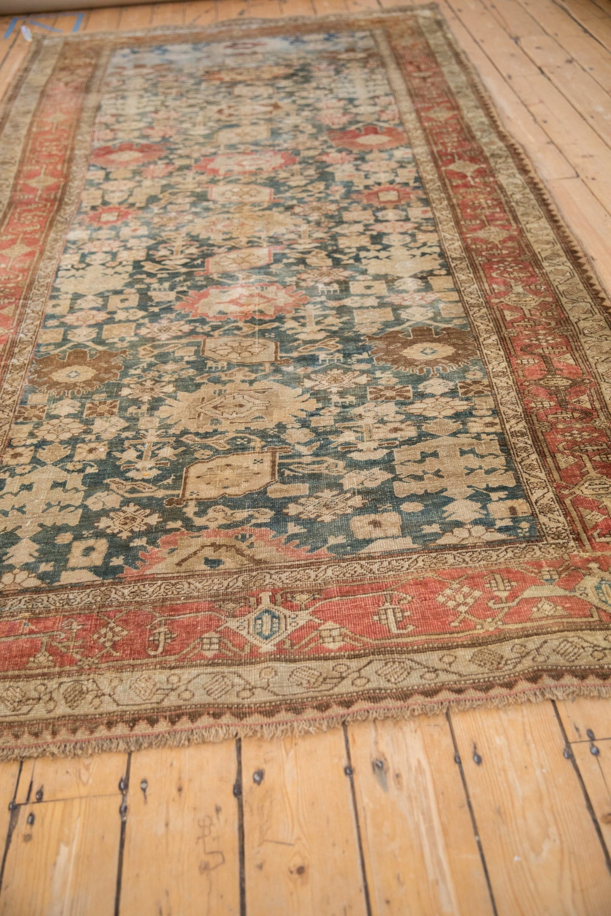 5.5x11 Antique Fine Distressed Bijar Rug Runner