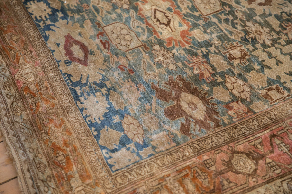 5.5x11 Antique Fine Distressed Bijar Rug Runner