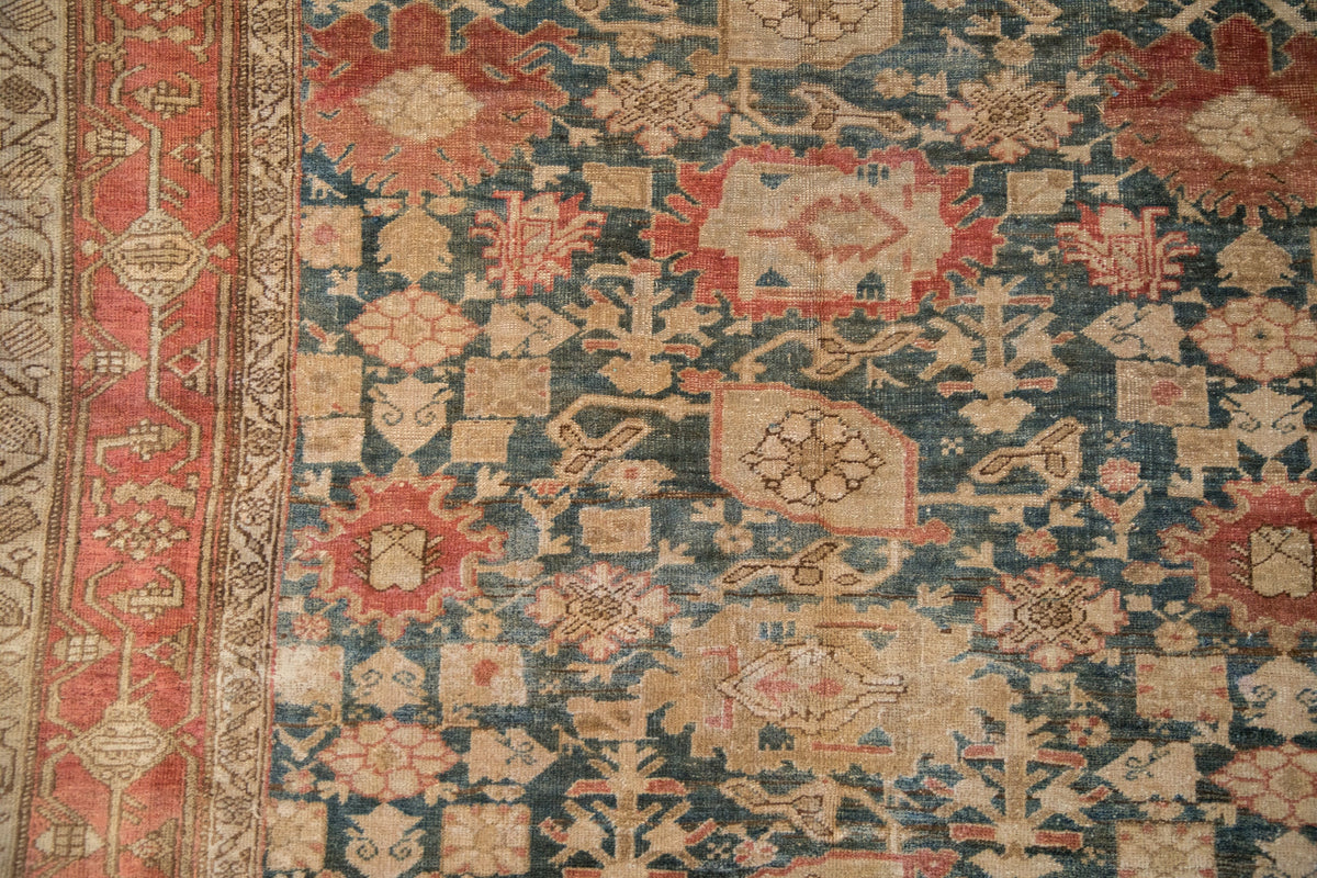 5.5x11 Antique Fine Distressed Bijar Rug Runner