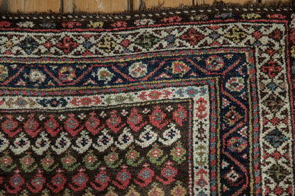 3.5x8.5 Vintage Kurdish Hamadan Rug Runner