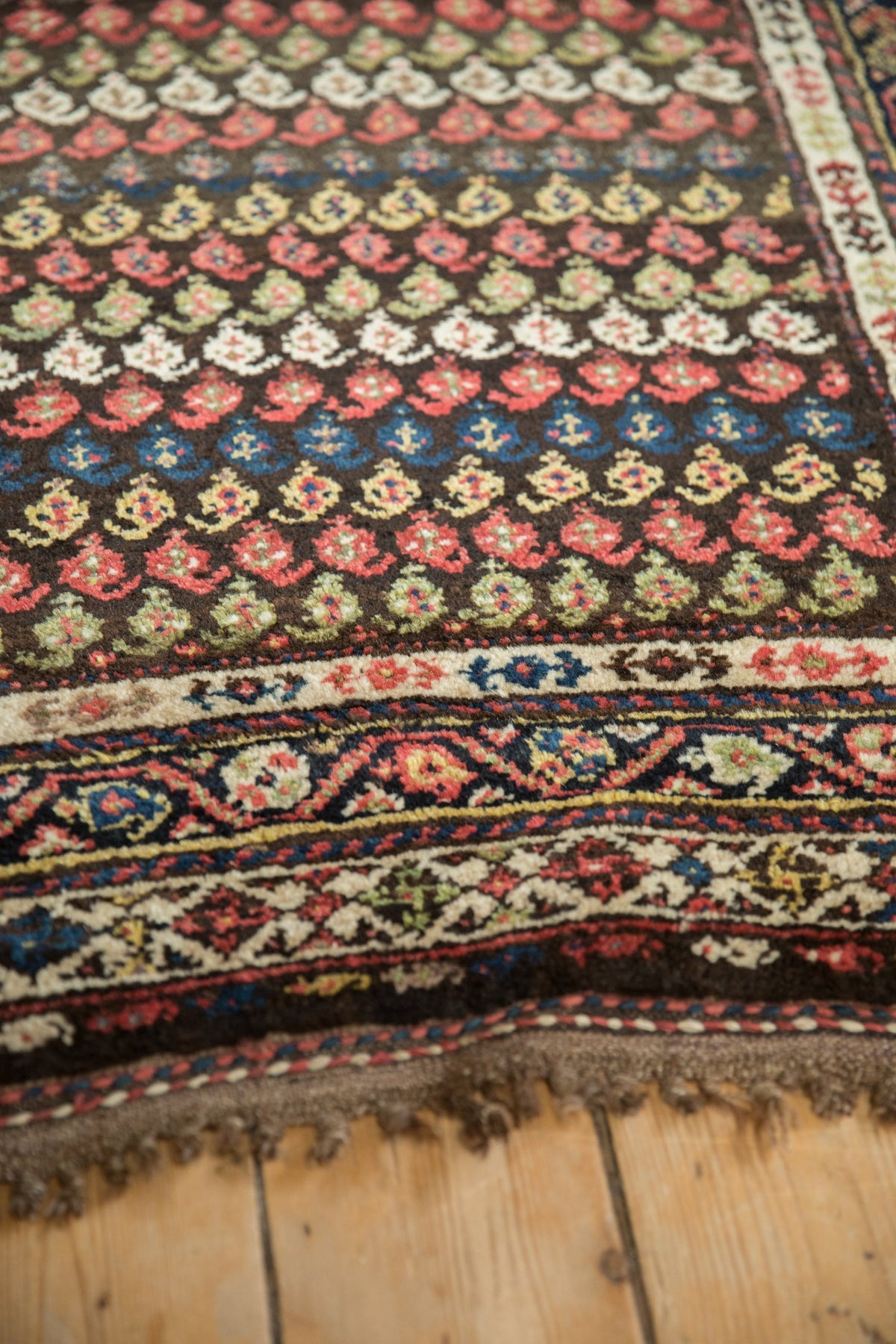 3.5x8.5 Vintage Kurdish Hamadan Rug Runner