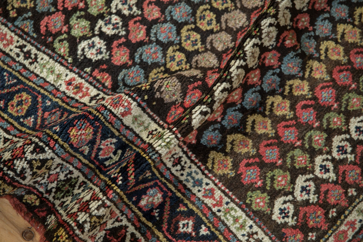 3.5x8.5 Vintage Kurdish Hamadan Rug Runner