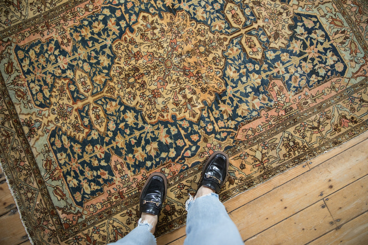 4.5x6 Antique Fine Tea Washed Malayer Rug
