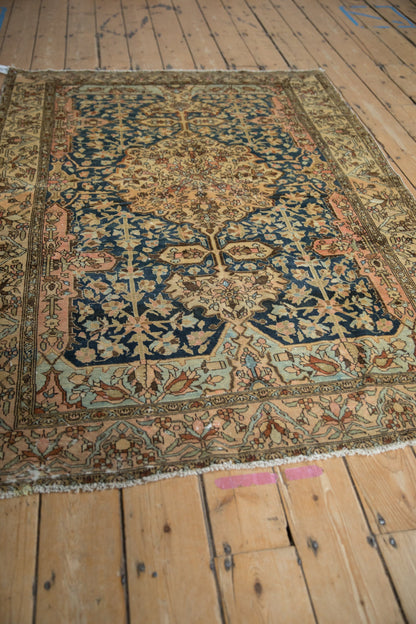 4.5x6 Antique Fine Tea Washed Malayer Rug