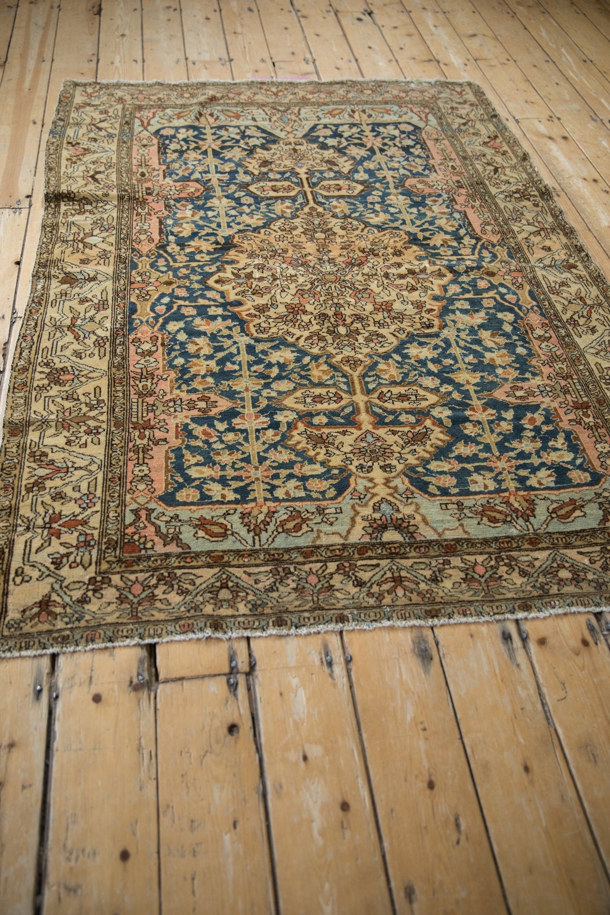 4.5x6 Antique Fine Tea Washed Malayer Rug