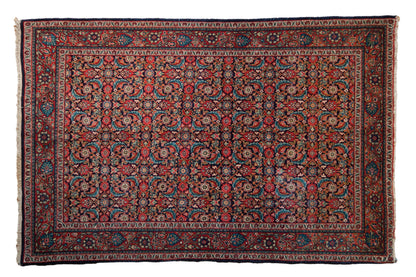 4.5x7 Vintage Sarouk Rug