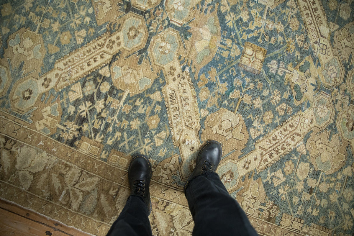 7x13 Vintage Distressed Kurdish Carpet