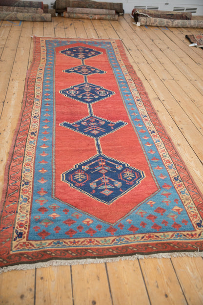 3.5x10 Antique Bakshaish Rug Runner