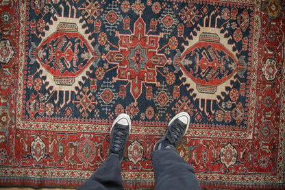 4.5x5.5 Antique Fine Karaja Square Rug