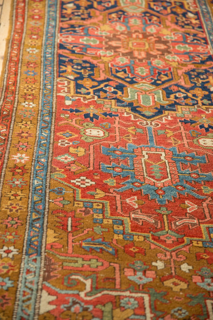3.5x11 Antique Heriz Rug Runner
