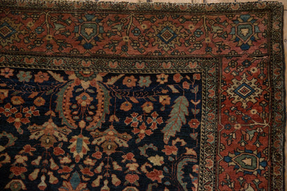 3.5x4.5 Antique Farahan Sarouk Square Rug