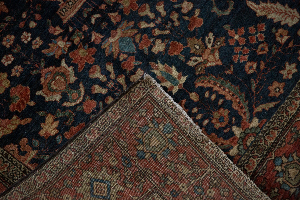 3.5x4.5 Antique Farahan Sarouk Square Rug