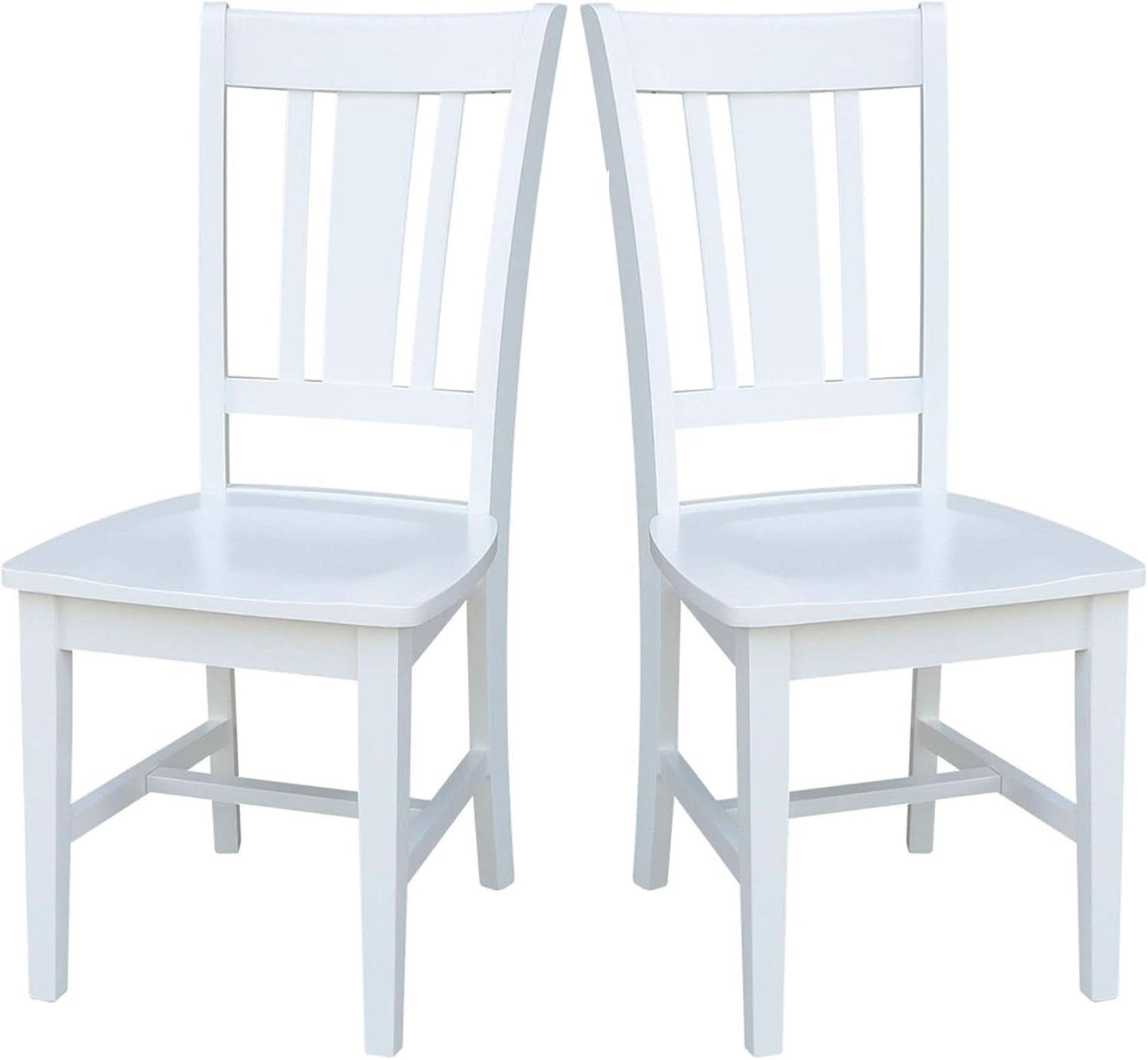 Set of Two White San Remo Splatback Dining Chairs
