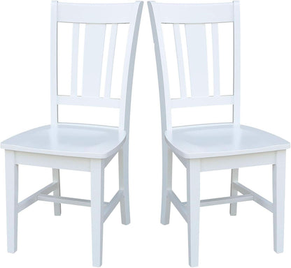 Set of Two White San Remo Splatback Dining Chairs