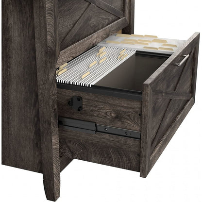 Key West 60W L Shaped Desk With Mobile File Cabinet Bundle