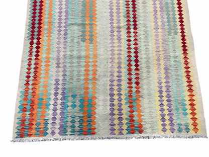 Colorful Kilim Rug 6x8 Multicolor Turkish Kilim Rug 6 x 8 Flat Weave Kilim Playful Anatolian Kilim Wool Kilim New Rug