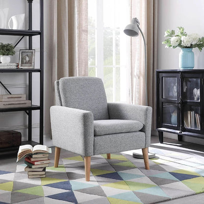 Mid Century Modern Armchair With Padded Seat Cushion