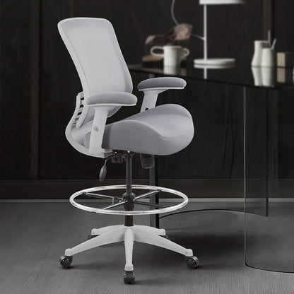 Ergonomic Drafting Chair 400Lb Capacity With Adjustable Foot Ring