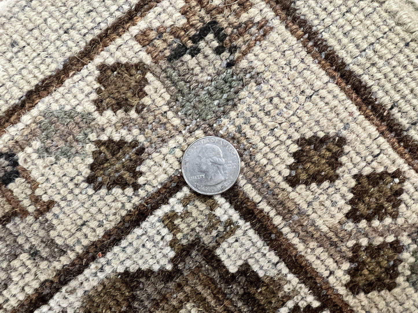 Indo Mahal Rug 6x9, Indian Carpet 6 x 9 ft, Light Green and Ivory, Floral Allover, Wool Oriental Carpet, Traditional Rug, Handmade