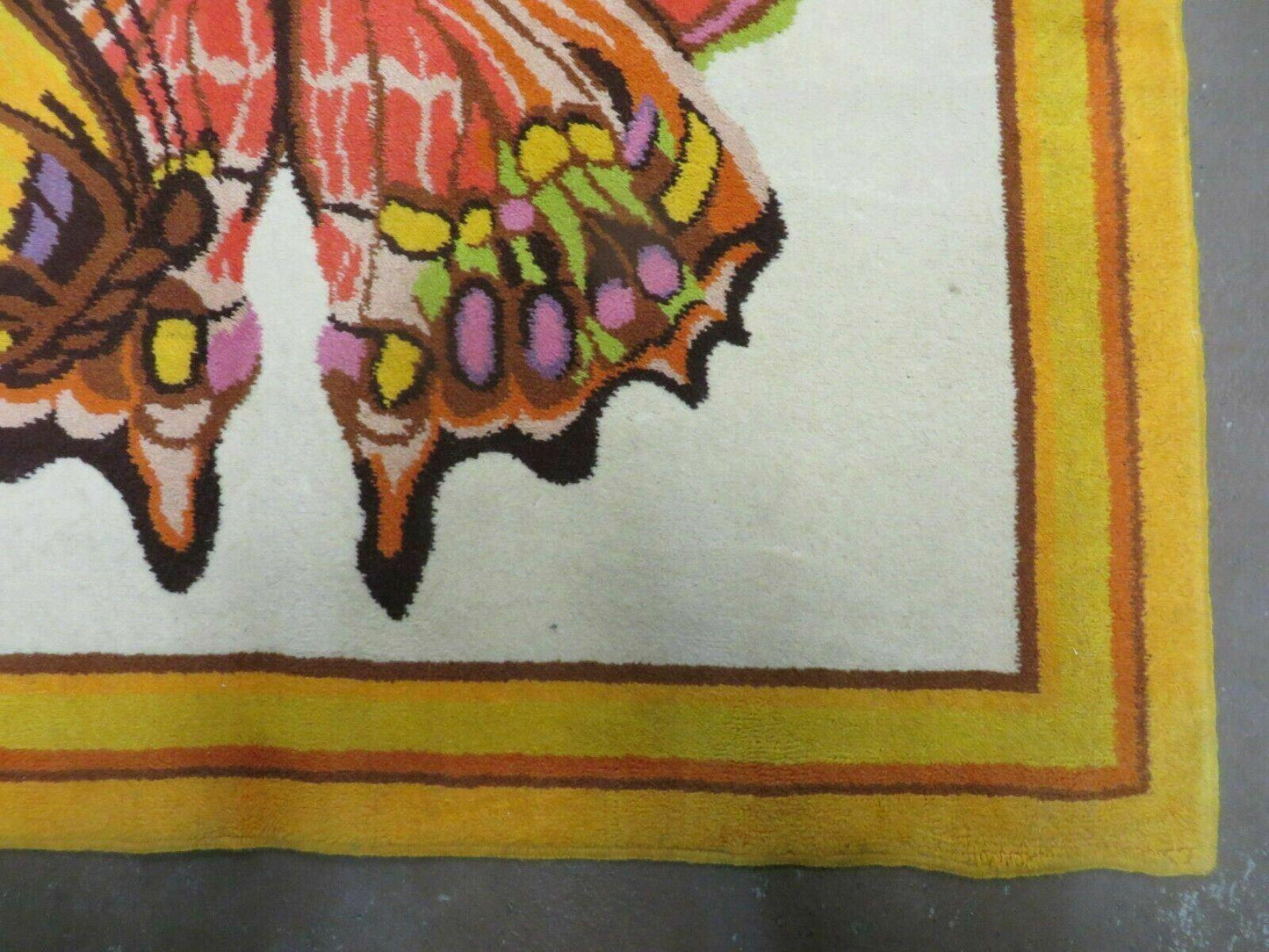 4' X 6' Tartare Modern Hand Knotted Spainsh Wool Rug Butterfly Getting Wings Nice