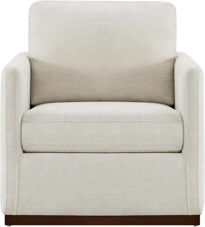 Swivel Linen Accent Armchair Mid Century Modern 360 Swivel