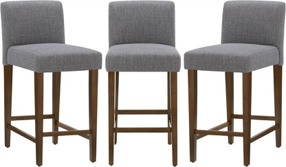 Comfortable Upholstered Bar Stools Set of Three
