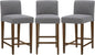 Comfortable Upholstered Bar Stools Set of Three