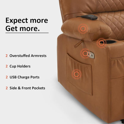 Power Recliner Chair With Heat And Vibration Saddle