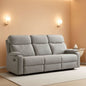 Electric Recliner Sofa USB Type C Ports Light Grey