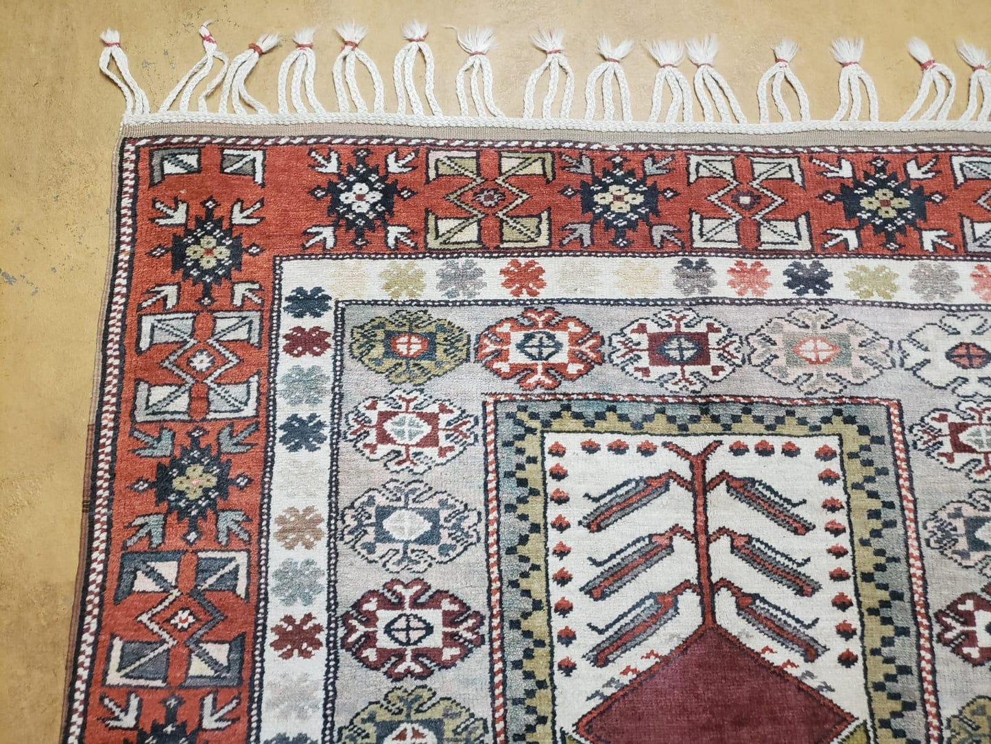 5x8 Turkish Rug - Turkish Oriental Carpet - Tribal Rug - Talesh Rug - Hand Knotted Wool Area Rug 4' 4" x 7' 6" Bedroom Rug Vintage