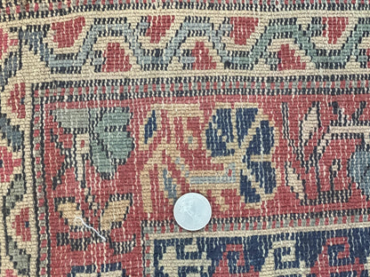 Antique Turkish Sparta Rug 3x4, Geometric Caucasian Pattern, Vintage Handmade Tribal Wool Carpet