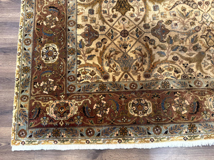 Indo Persian Rug 8x10, Teawash Bidjar Carpet, Allover Pattern