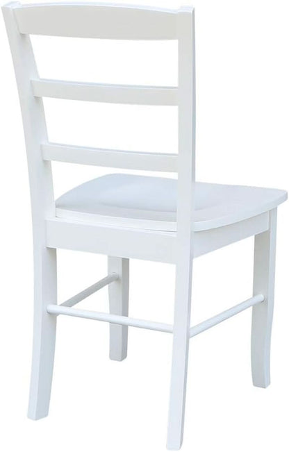 Madrid Ladderback Dining Chairs Set Of Two White Finish