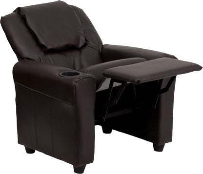 Vana Leathersoft Kids Recliner With Cup Holder And Headrest